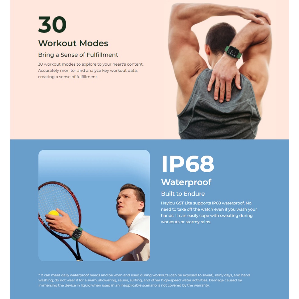 Haylou LS13 GST lite Smartwatch SpO2 Heart Rate IP68 Waterproof