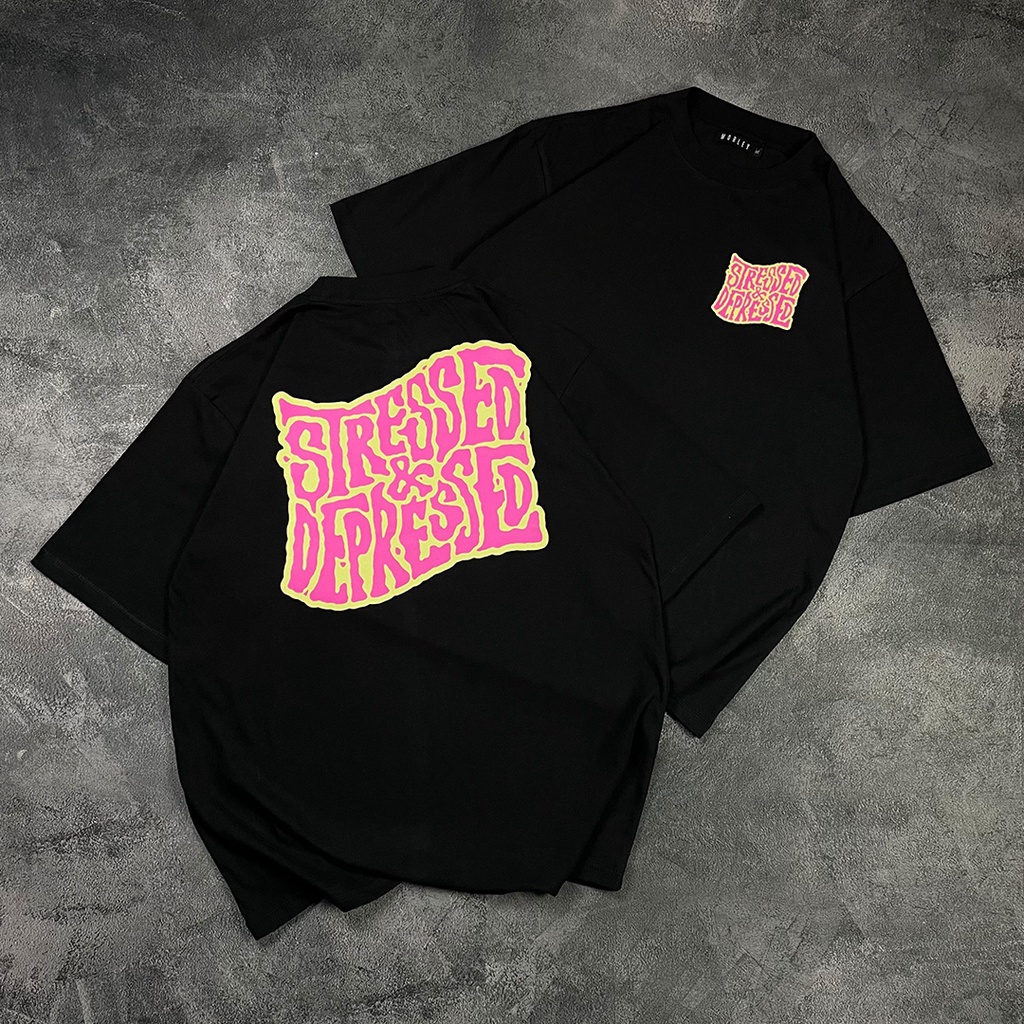 Oversize T - Shirt &quot; STRESSED &amp; DEPRESSED &quot;