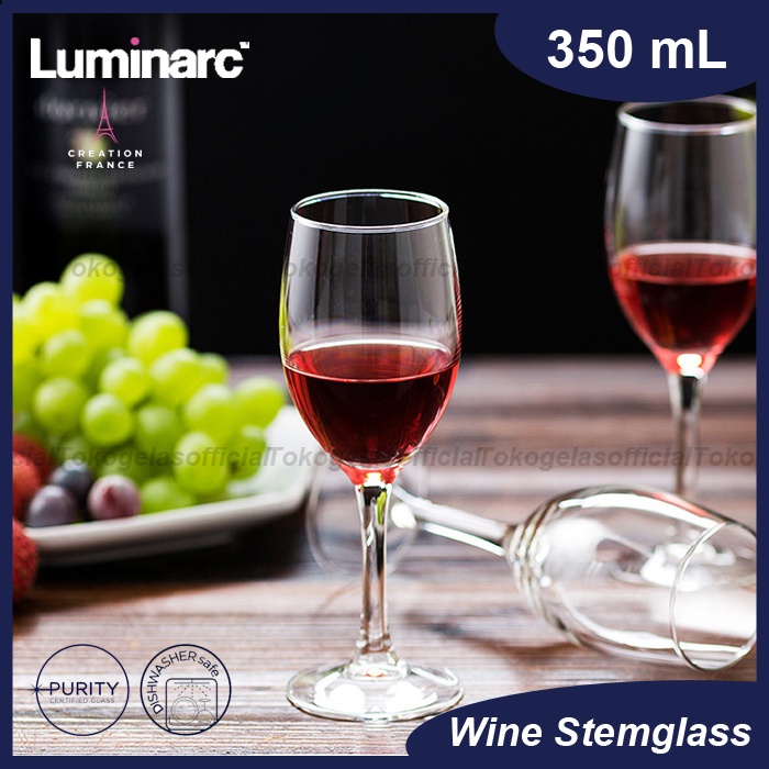 Luminarc Gelas Kaki Wine 350mL/Gelas Kaki Luminarc/Gelas Wine/Luminarc Wine/Wine Glass/Luminarc Wine