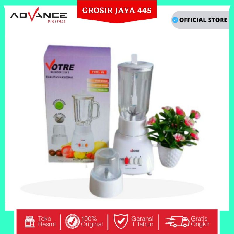 Blender Kaca VOTRE V6 2 in 1 Blender Buah Juicer Portable dan Blender Kapsul Multifungsi Serbaguna Bumbu Promo Murah