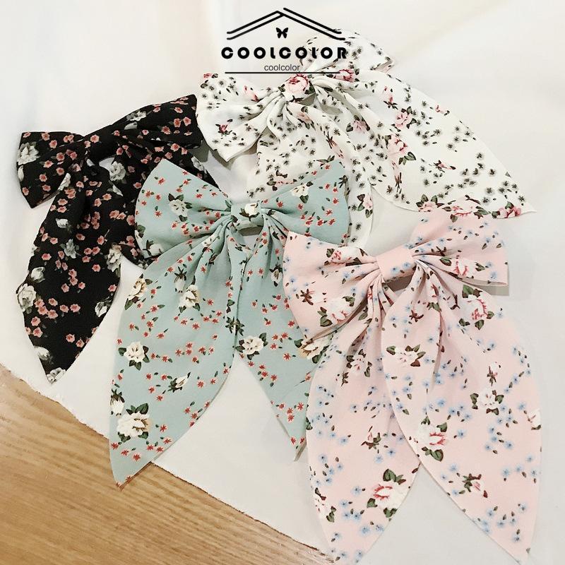 COD❤️Jepit Rambut Pita Korea Gaya Aesthetic Elegan Panjang Pita Rambut Fashion Untuk Wanita Dan Anak Perempuan-cl