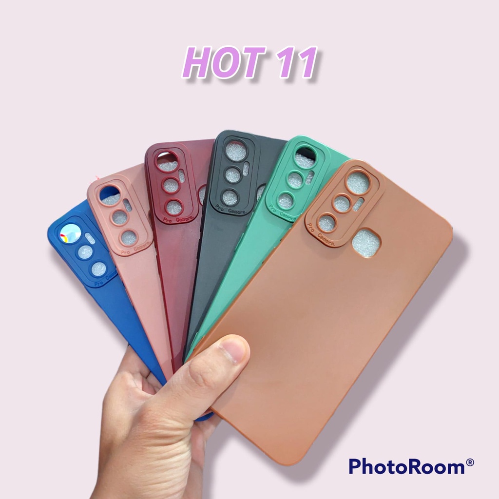 Pro Camera Soft Case Infinix Note 12 G96 / Hot 10S / 10 Play / 11 Play / Smart 6 Solid Color Angel Eye Lens