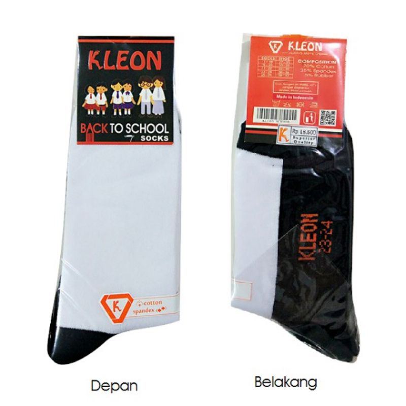Kaos Kaki Anak Sekolah - Kleon - Student sock TK SD SMP SMA