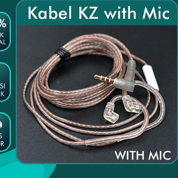 Kabel KZ Copper with Mic Kabel KZ ZSN PRO X KZ ZST X KZ Cable with Mic - Tipe B NEW