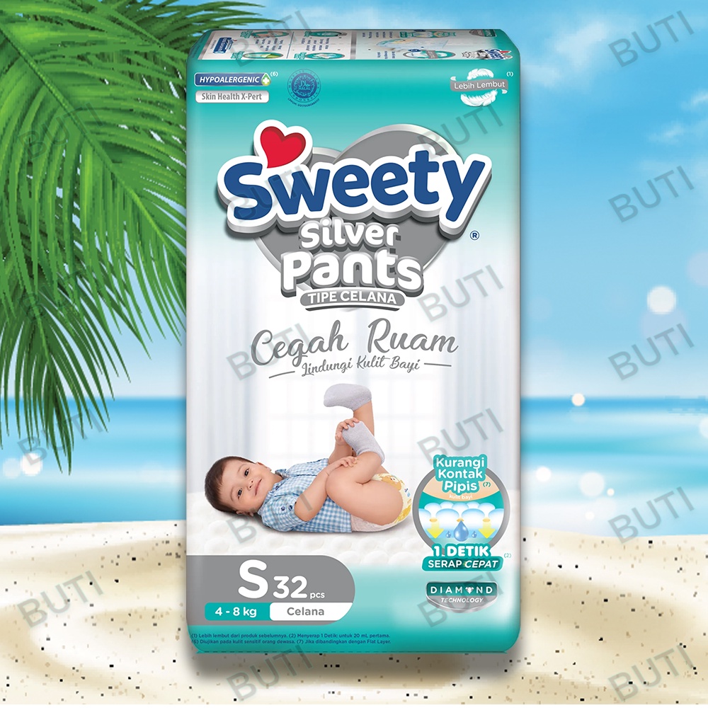 SWEETY SILVER PANTS S36 / M28 / L26 / XL24 / XXL22