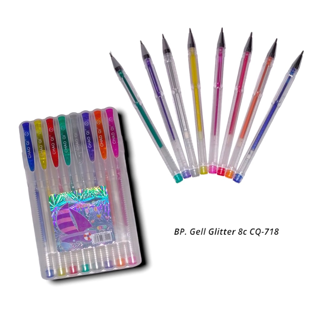 

PULPEN GEL PEN METALIK SET 8 WARNA + CASE WARNA WARNI