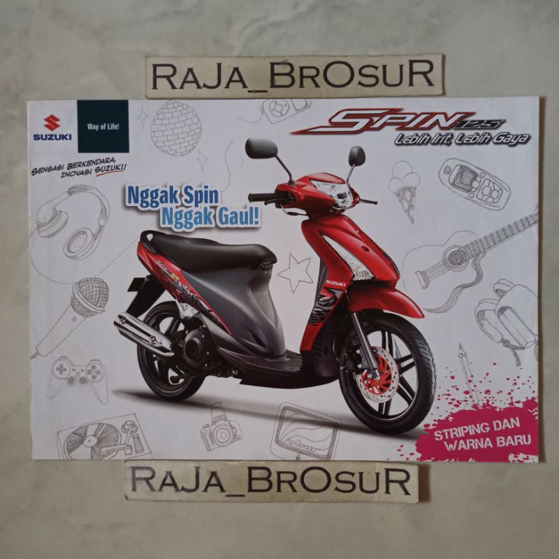 Poster brosur katalog leaflet Suzuki Spin/Spin125/Spin 125 2009