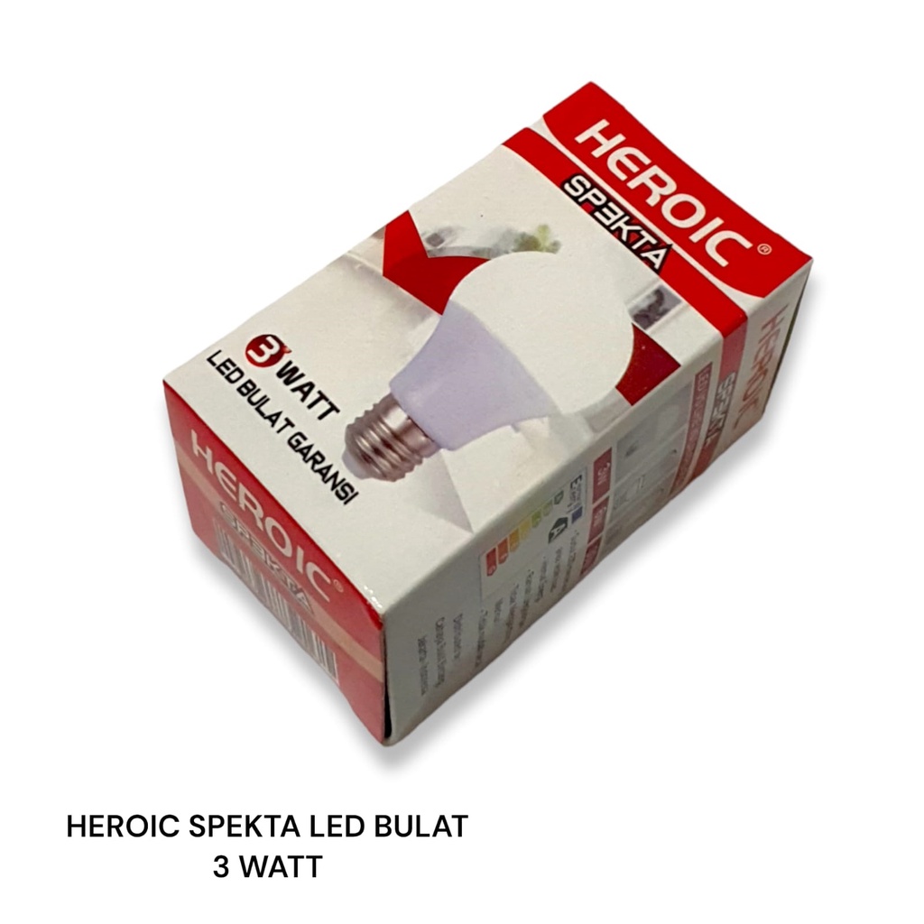 Lampu Led 3 Watt Heroic Spekta Bulb Bergaransi