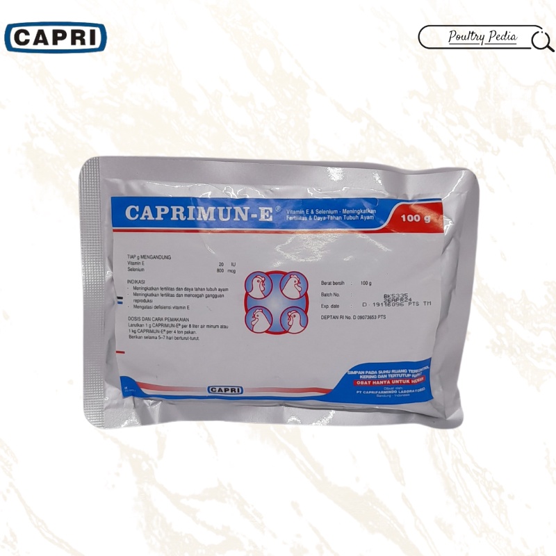 Caprimun-E 100gr Capri Vitamin E Selenium Daya Tahan Tubuh Ayam
