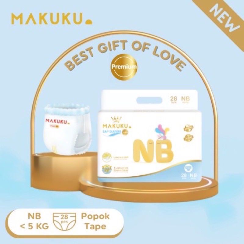 MAKUKU SAP DIAPERS PROCARE NB28 tape makuku nb28 procare diapers bayi baru lahir popok bayi baru lah