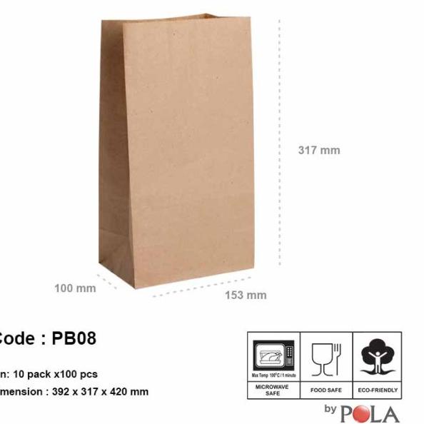 

Paper bag murah / kantong kertas murah PB08 - 100 pcs - WHITE