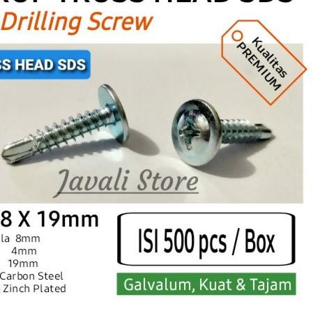 Baut Skrup Truss Head SDS Self Drilling Screw 8X19mm (3/4 Inch) "BDM"