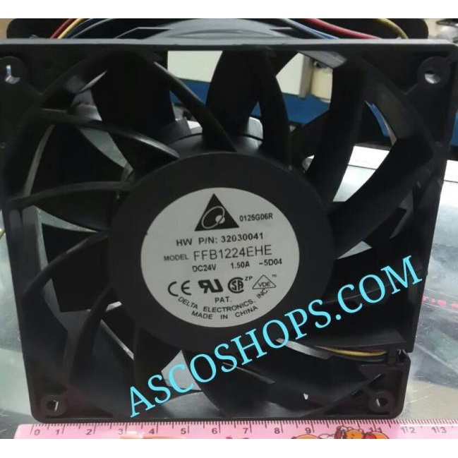 Kipas fan panel high speed 24v dc 12x12 cm 12 x 12cm ball bearing