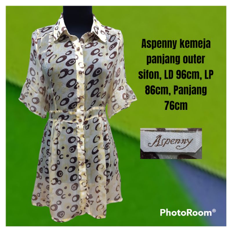 Aspenny kemeja panjang outer wanita sifon