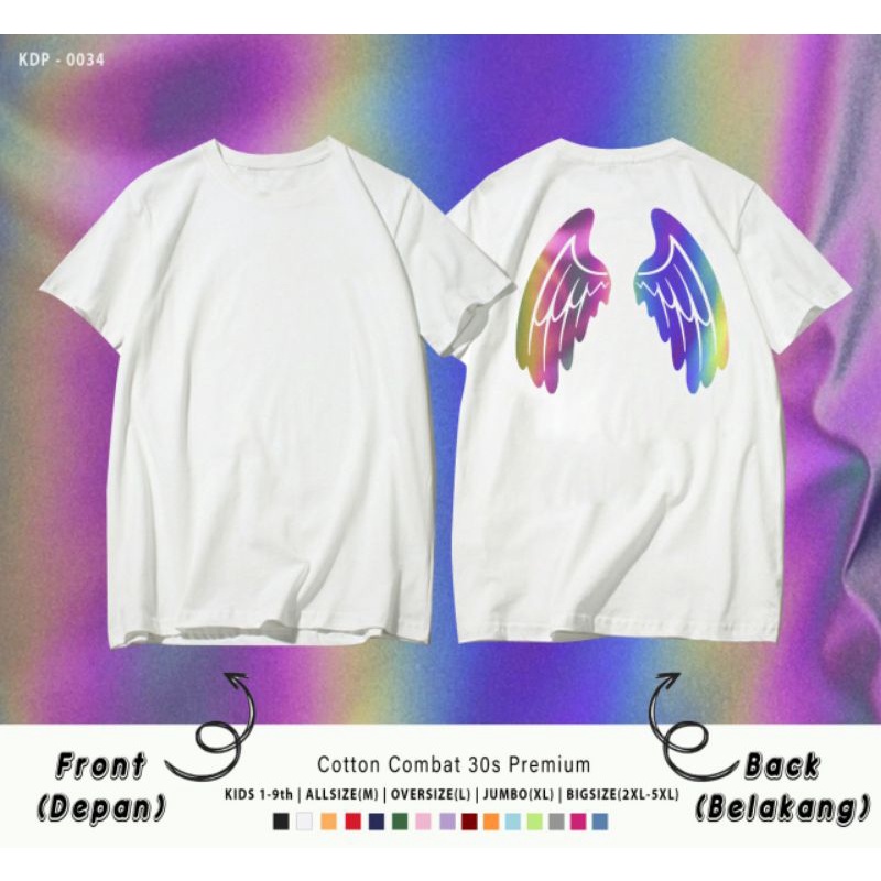 KAOS REFLEKTIF WINGS/KAOS SAYAP REFLEKTIF/KAOS SAYAP ANGEL MALAIKAT