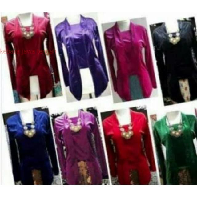 BAJU ADAT JAWA WANITA KEBAYA BLUDRU KUTU BARU KARTINI MURAH BAHAN HALUS Kebaya Bludru