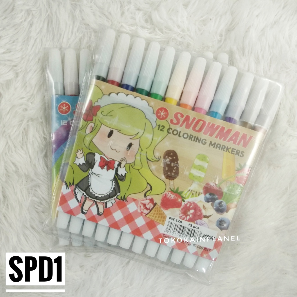 

Spidol Snowman 12 Coloring Markers SPD1 (1 Pak)