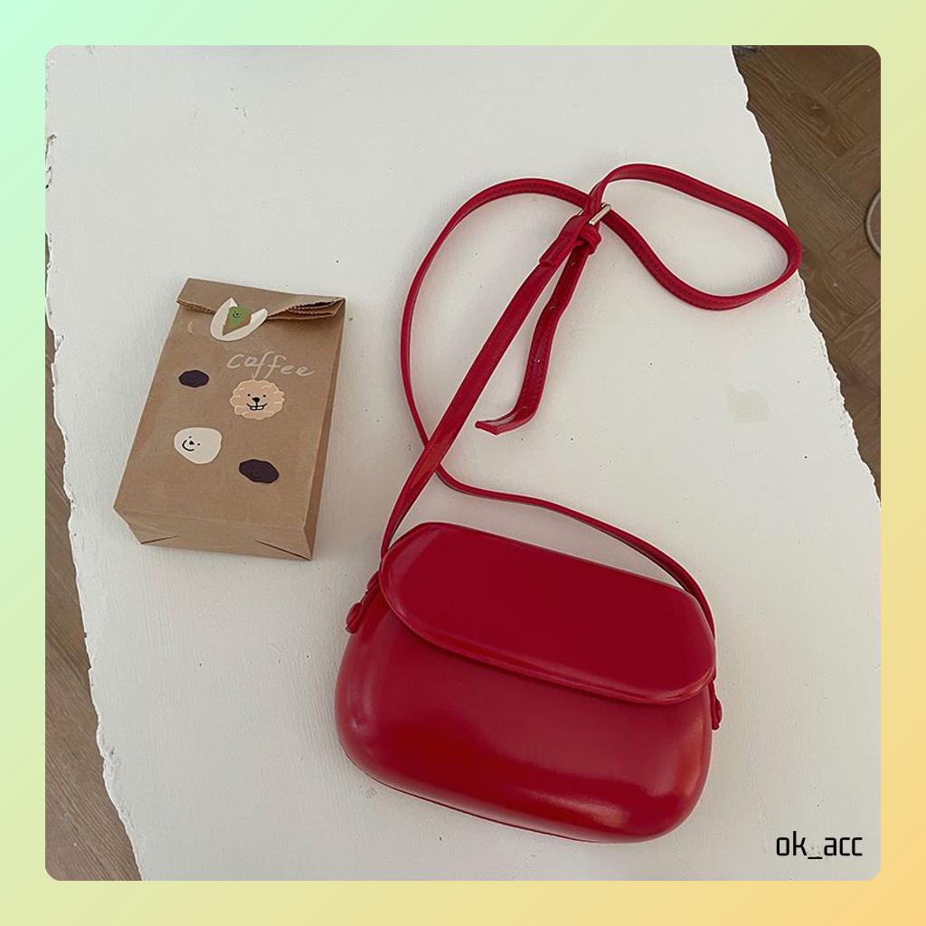 BARU Tas tali panjang Selempang Kulit Wanita Tas Cewek Mini Slingbag FT41 12 x 18.5 x 4.5 cm