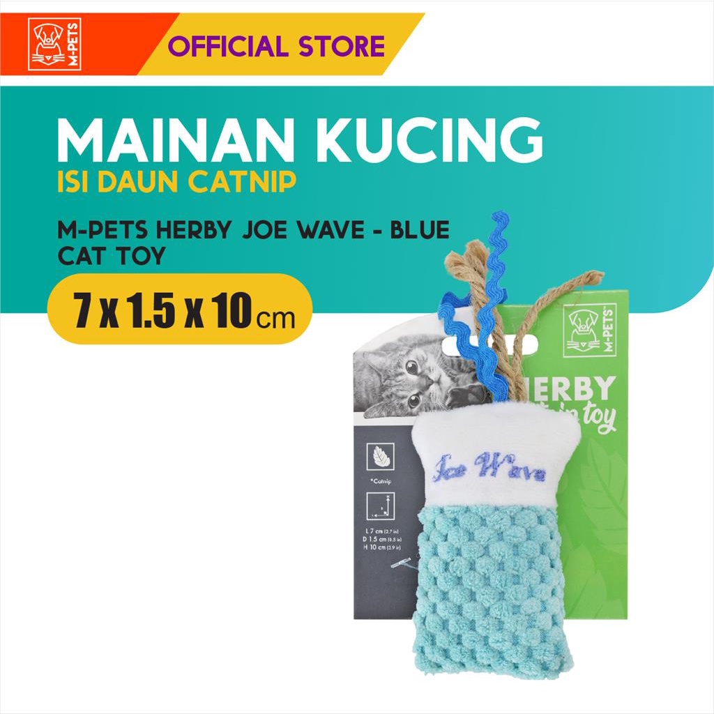 M-Pets Herby Joe Wave Catnip Cat Toy / Boneka Mainan Kucing