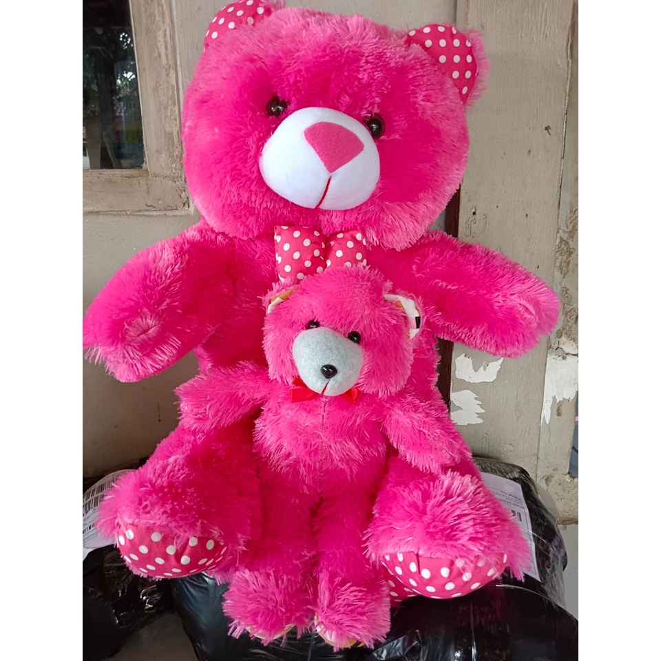 Paket hemat Boneka teddy bear jumbo 70cm beranak ( 1besar 1 kecil )