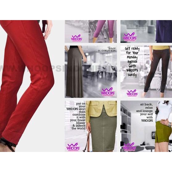 Celana Legging Whoops Pensil Basic Polos Stretch Jumbo Big Size Murah