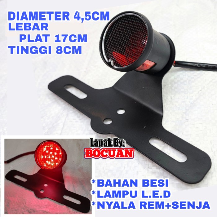 Lampu stop grill japstyle motor custom cafe racer