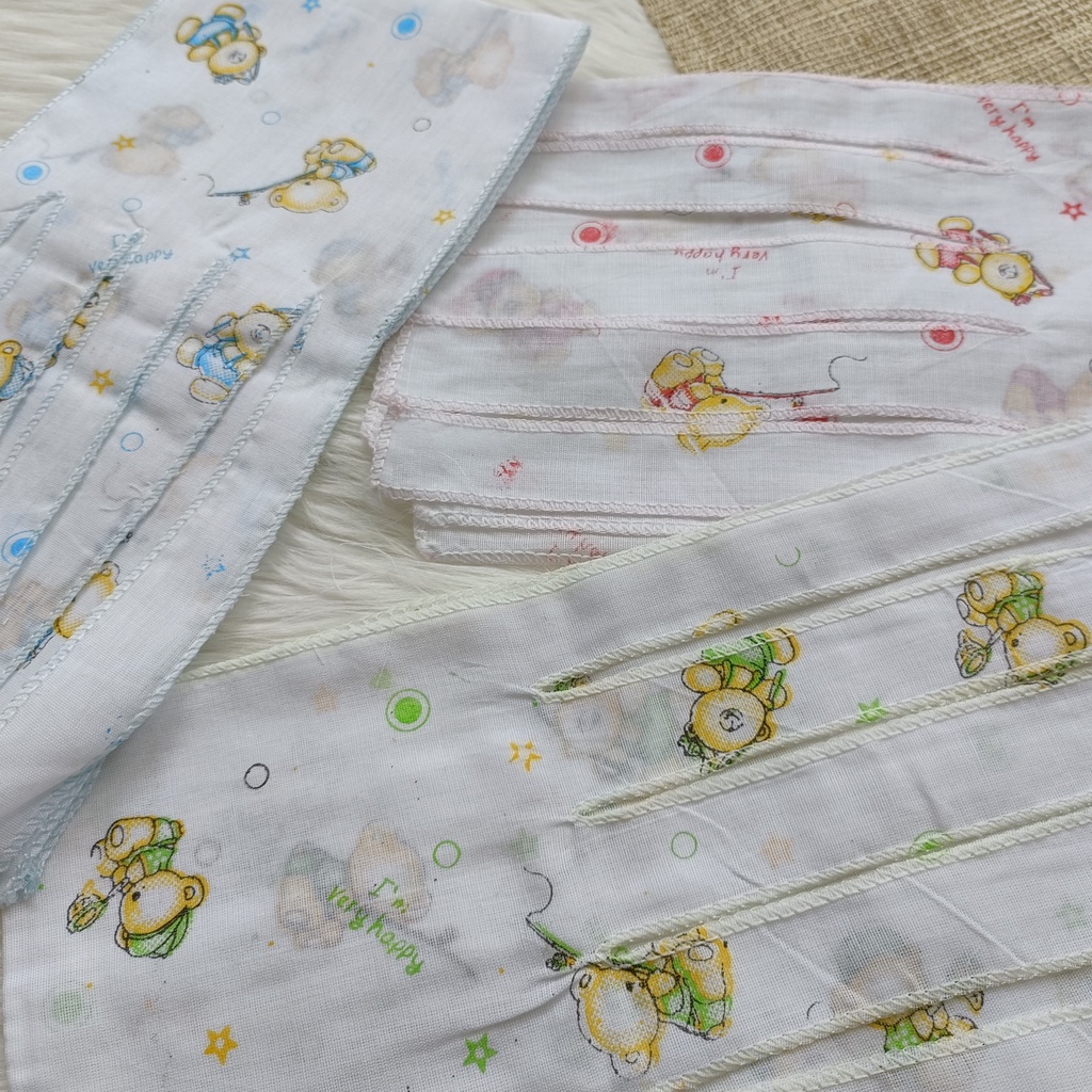 3 pcs gurita bayi model rekat atau tali newborn