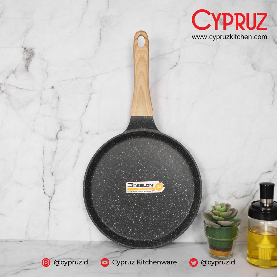 Cypruz FP-0858 Pancake Pan Granite Diecast Series 25cm
