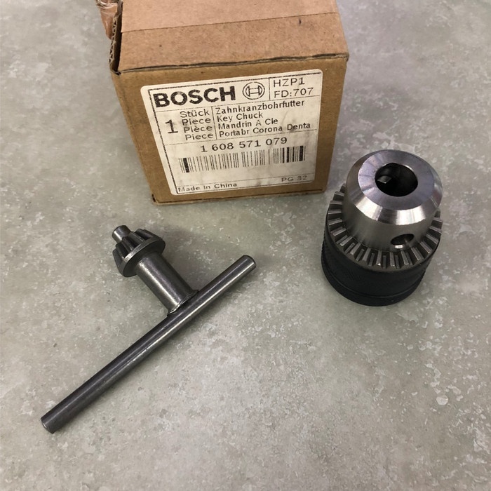 Bosch Key Chuck GBM 350 1-10mm / 3/8" Kepala Bor (1608571079) Part Ori Bosch