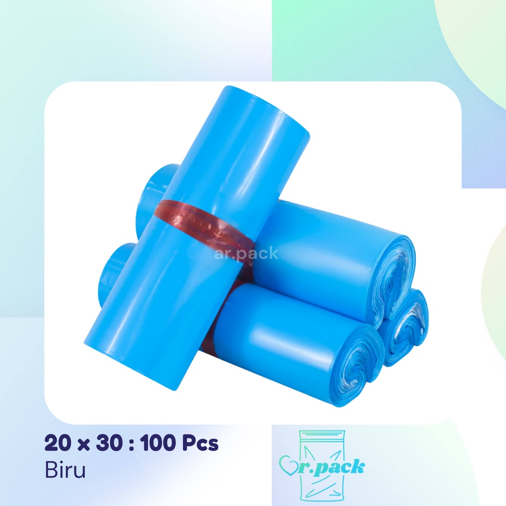 

Plastik Polymailer Biru 20x30 100pcs Semi Glossy