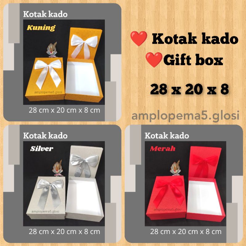 

Kotak kado 28 cm x 20 cm x 8 cm Kotak hadiah 28 x 20 x 8 Gift box, Kotak box