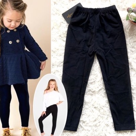 TOPKID LEGGING ANAK PEREMPUAN PANJANG POLOS SPANDEK HITAM PUTIH WARNA LEGING BAYI DEWASA REMAJA ABG