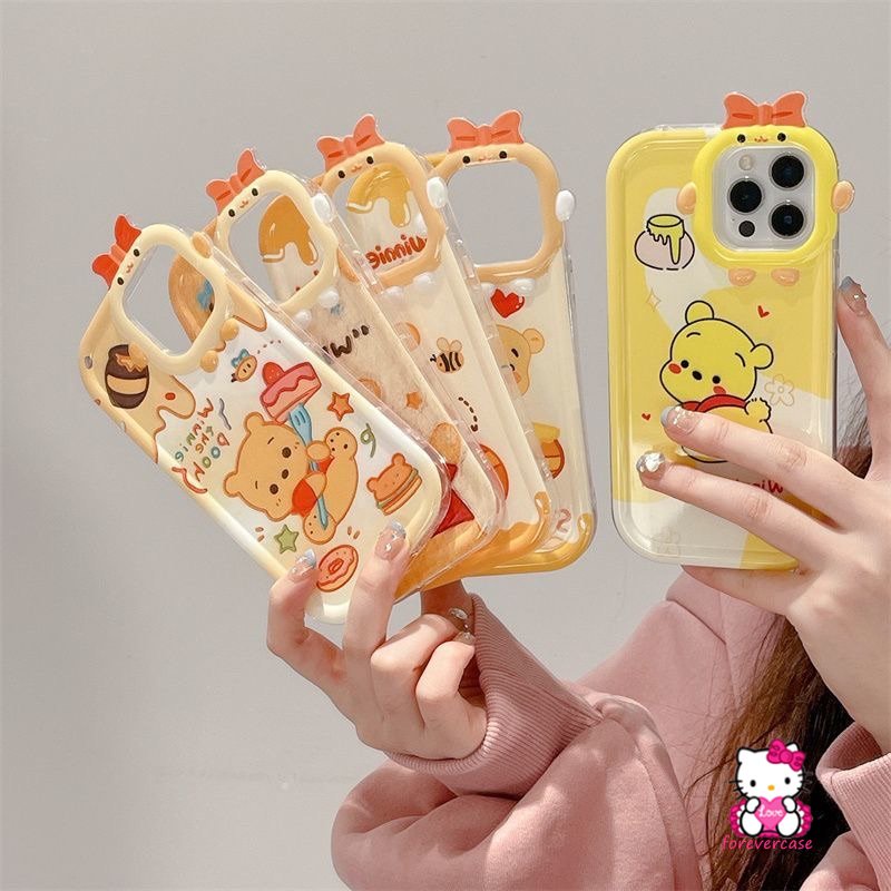 Soft Case Desain Kartun Pooh 3D Untuk Realme C11 C12 C25 C25s C35 C30 C31 C15 C21Y C25Y C21 C2 C1 C3 C17 Realme 5 6i 9i 5s 5 7i