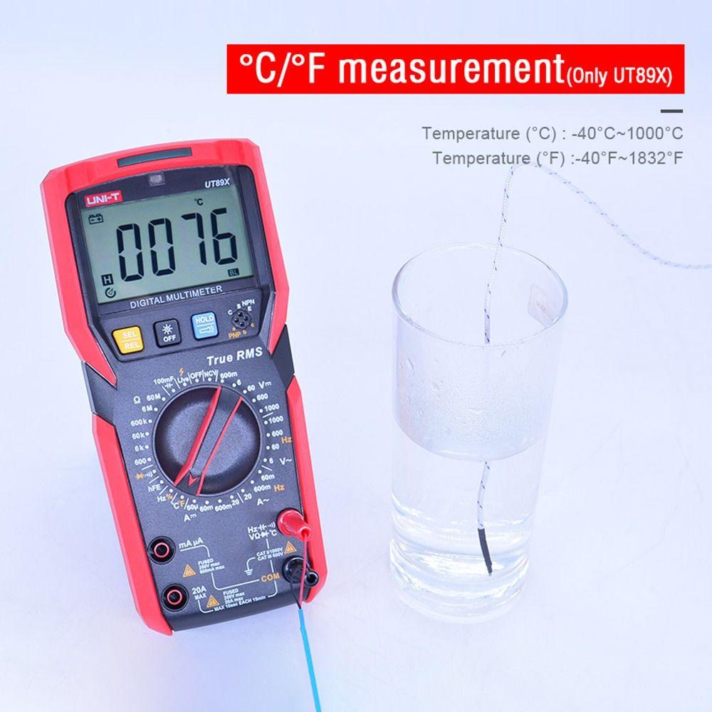 Solighter Digital Multimeter Multifungsi NCV Ukur Temp/LED Tester AC/DC Ammeter