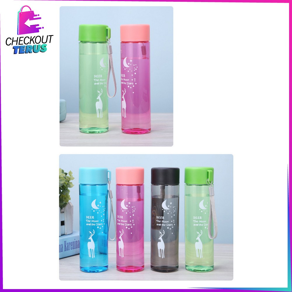 CT C709 Botol Minum Portable 450ML Motif Karater Binatang Rusa Sport Travel Anak Sekolah Tumbler Botol Air Minum