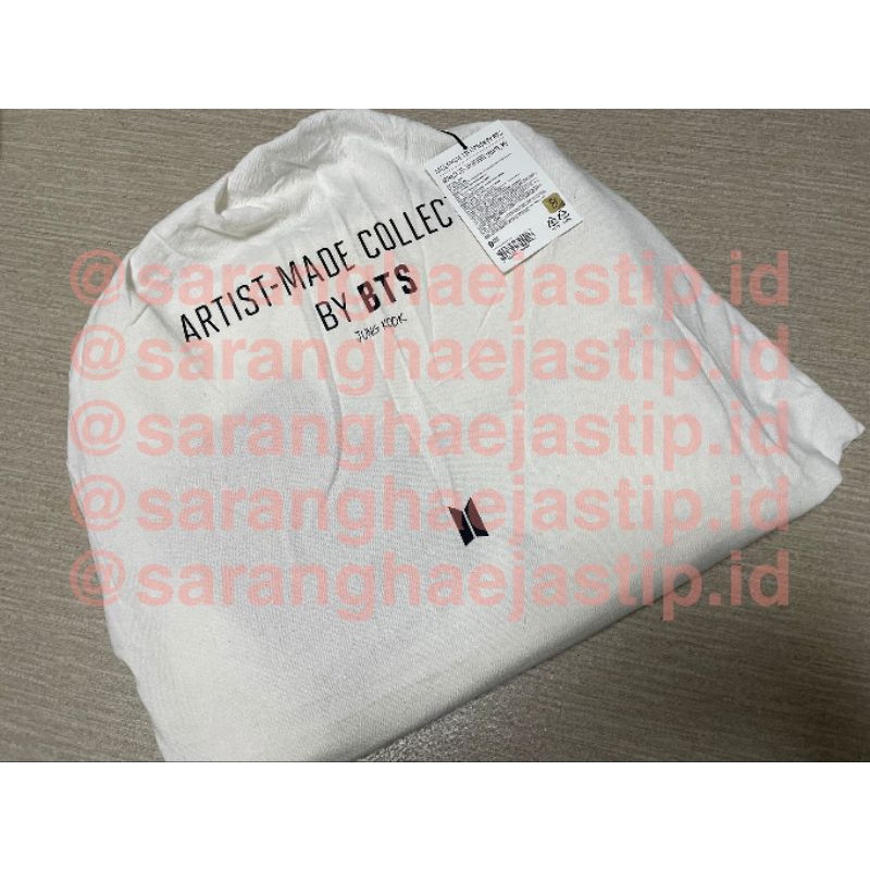 JUNGKOOK ARMYST ZIP UP HOODIE WHITE SIZE M