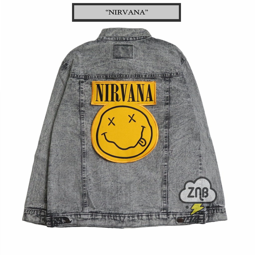 Patch nirvana emblem patch iron patch bordir tempelan jaket aksesoris oufit