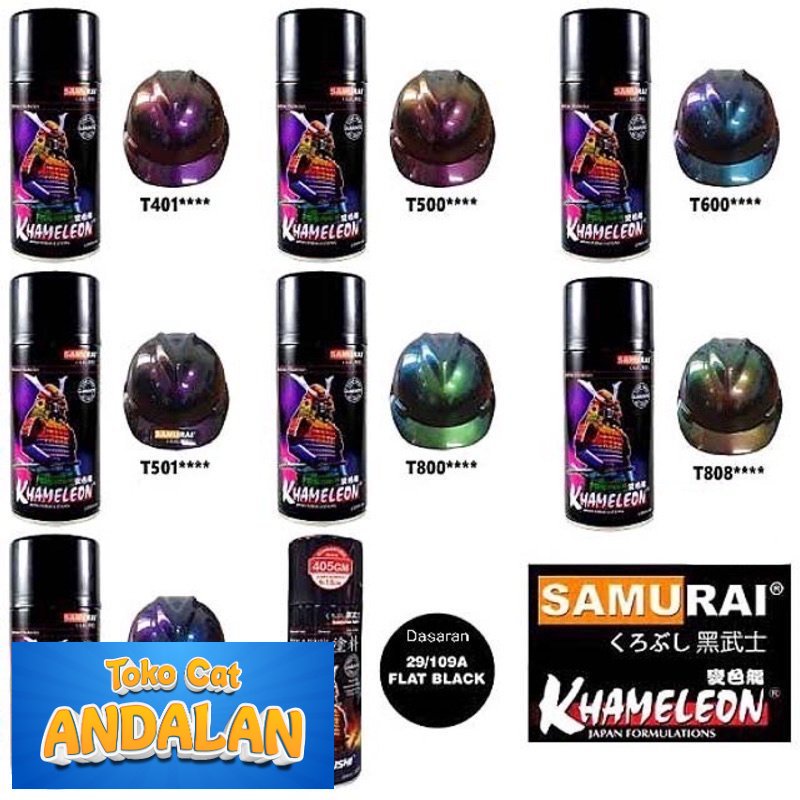 

Pilox Samurai Paint Khameleon 3D 3 Dimensi Cat Pilok Bunglon T401 T501 T800 T901 T500 T600 T808