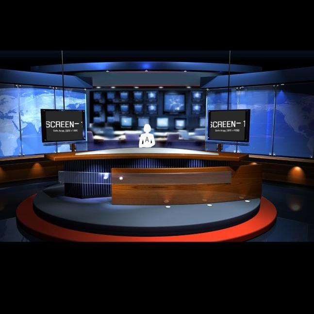 vMix 3D Virtual Backround Set include Script - Studio 014