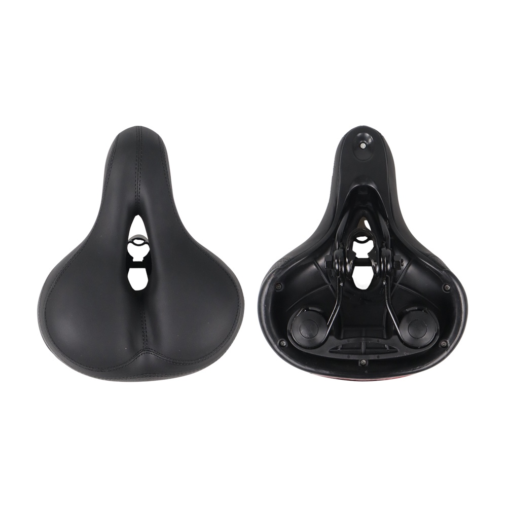 TaffSPORT Sadel Sepeda Shock Absorber Big Butt Saddle Empuk Nyaman - NE1017 - Black