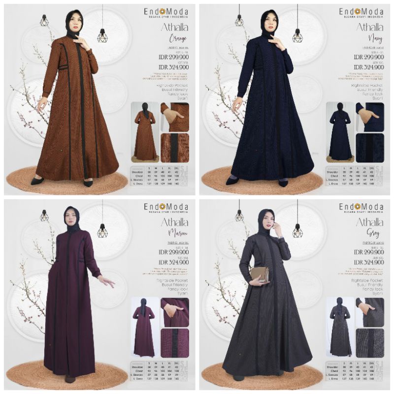 GAMIS ATHALLA ENDOMODA DRESS ATHALLA DRESS SYAR'I ORIGINAL