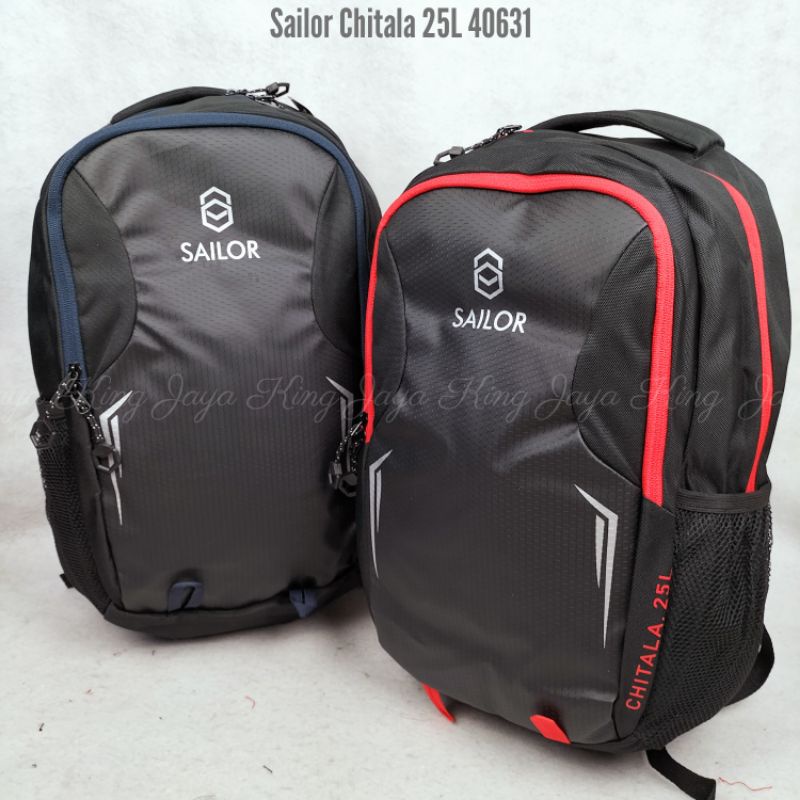 Ransel Laptop Sailor Chitala 25L Sporty Tas Sekolah Kerja Pria Wanita Tahan Air