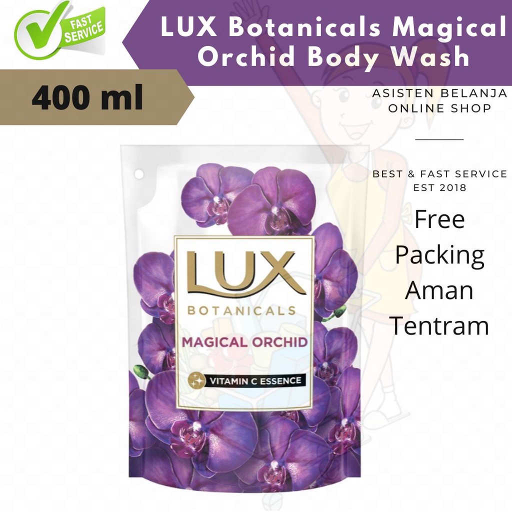 LUX Botanical Magical Orchid Sabun Mandi Cair 400 ml Sabun Badan Liquid Body Wash 400ml