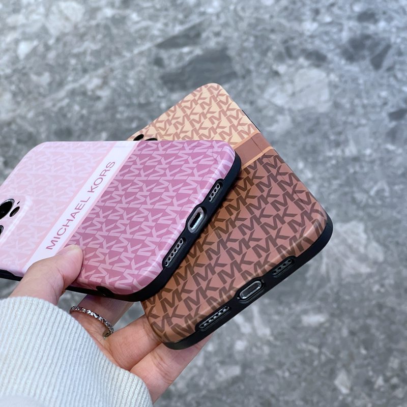 Luxury IMD Case HP iP iPhone X Xr Xs Max14 Plus+Apple11 12 13 Pro Max Sarung Silikon Wanita Casing HP Michael Kors MK Fashion Brand