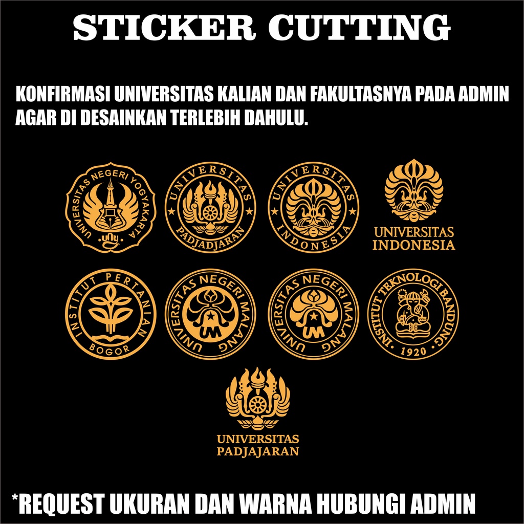 STIKER STICKER UNIVERSITAS DAN FAKULTAS CUSTOM