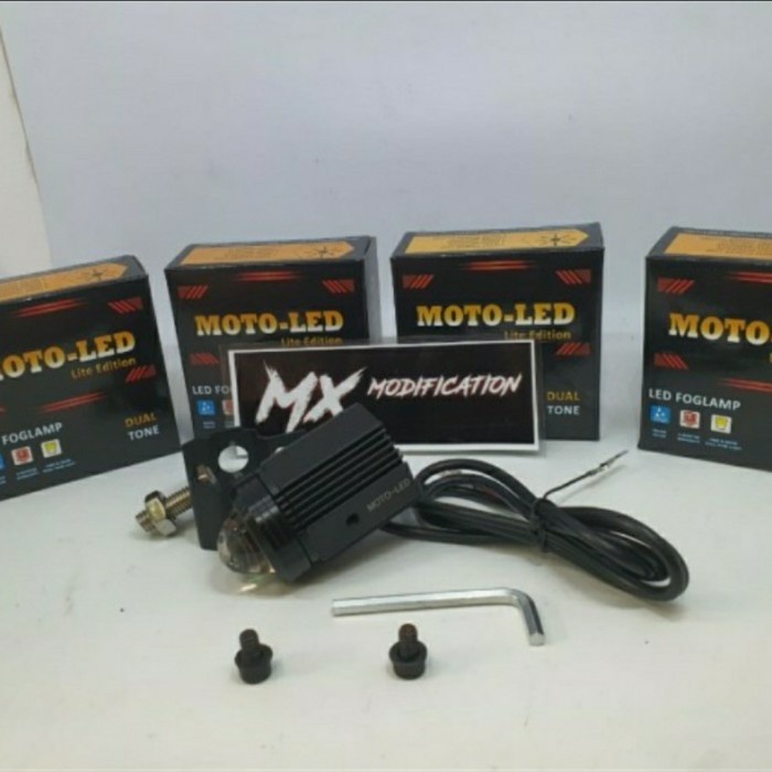 Lampu LED D2 Mini Laser MotoLed Lampu Tembak Fog Lamp D2H Dual Colour