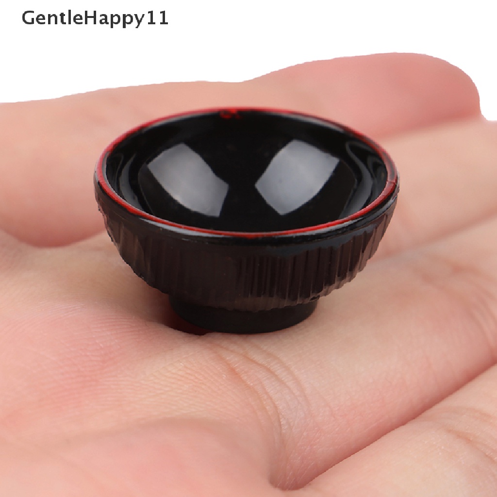 GentleHappy 4Pcs 1:12 Dollhouse Miniature Plastic Black Bowls Doll House Kitchen Decoration id