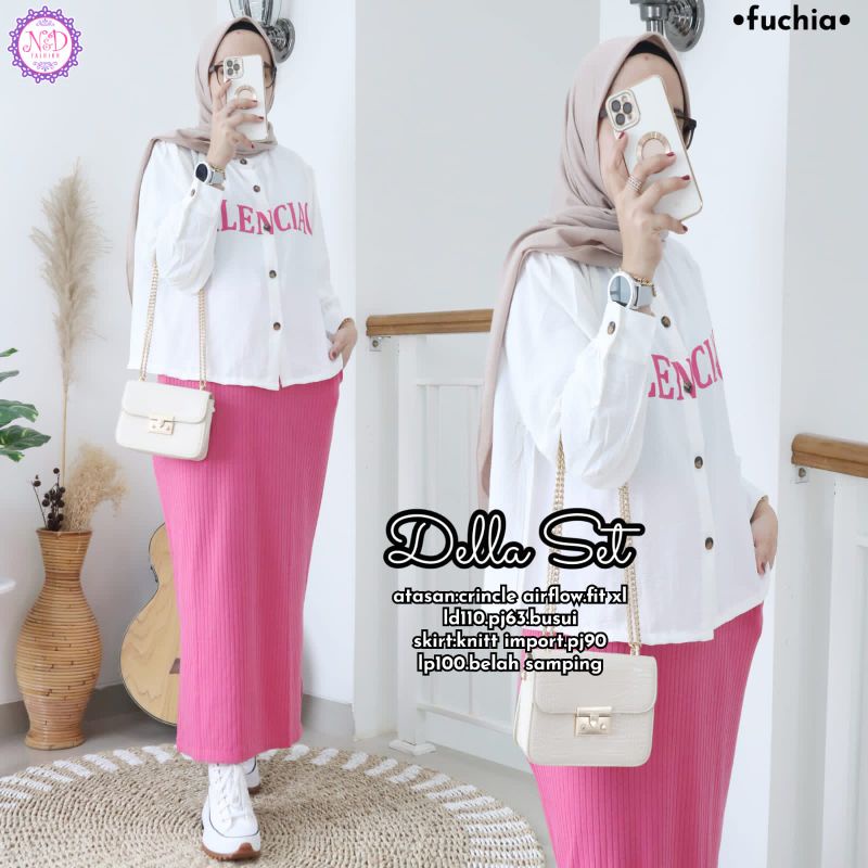 DELLA SET/SETELAN PRINTING ROK WANITA