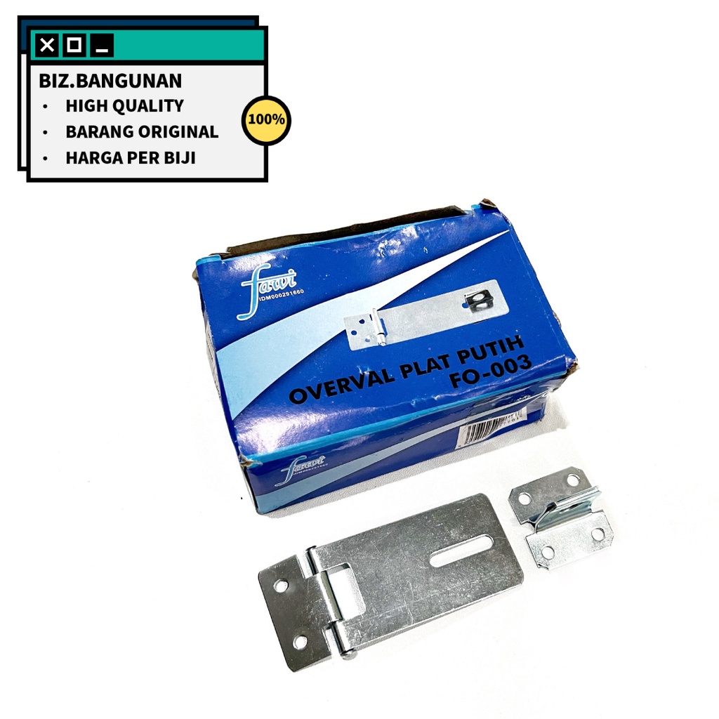 OVERVAL PLAT 2.5&quot; INCH - OVERPAL GRENDEL TEMPAT CANTOLAN GEMBOK PINTU