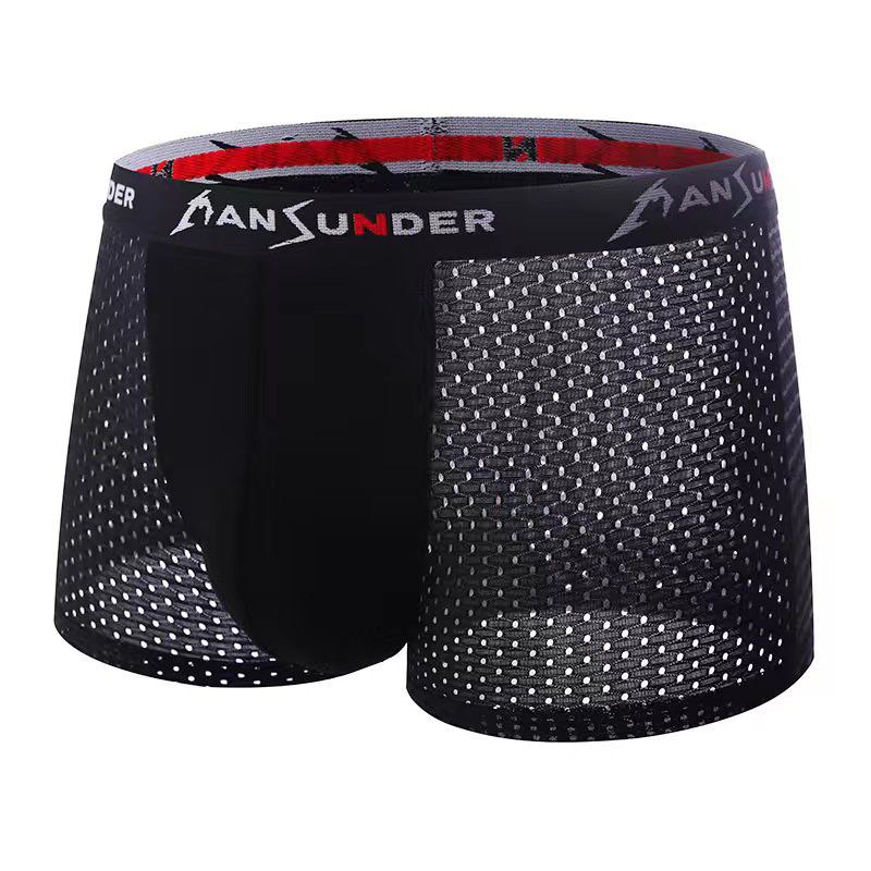 YAGOO - Celana Dalam Pria Boxer Celana Dalam Pria Sutra Mesh High-End Bernapas 2022 CD65